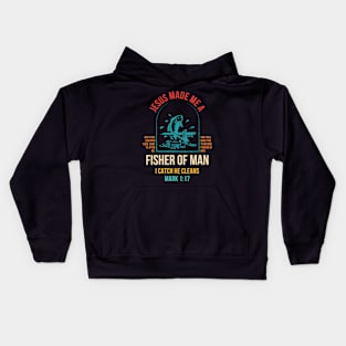 Je-sus Made Me A Fishers Of Men Kids Hoodie